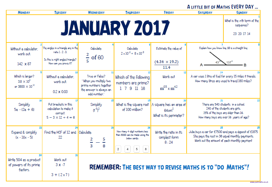 A little every day - JANUARY 2017